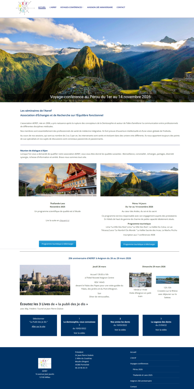 Aeref 2026 creation site web