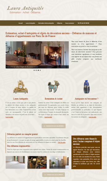 Laura Antiquités création et référencement site internet