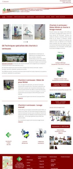Chariots à ventouses création et référencement site internet